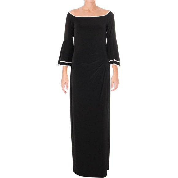 Lauren Ralph Lauren Womens Black Two Tone Evening - Picture 2 of 2